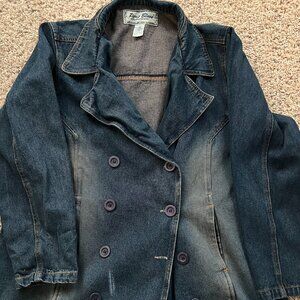Vintage Dark Denim Trench